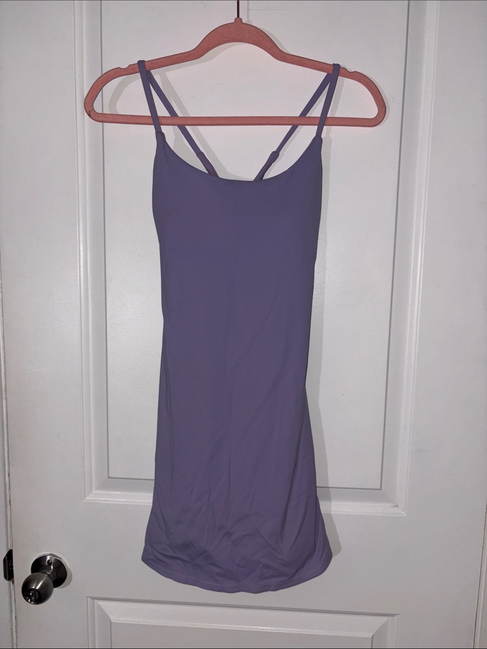 Lilac Spaghetti Strap Activewear Dress